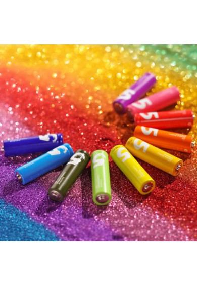 باتری (باطری) قلمی آلکالاین (الکالاین) 1/5 ولت رنگین کمانی Zi5 می شیاومی (شیائومی) بسته 10 عددی | XiaoMi Mi Original Rainbow Zi5 1.5V AA Alkaline Battery Pack Of 10 Piece's Set